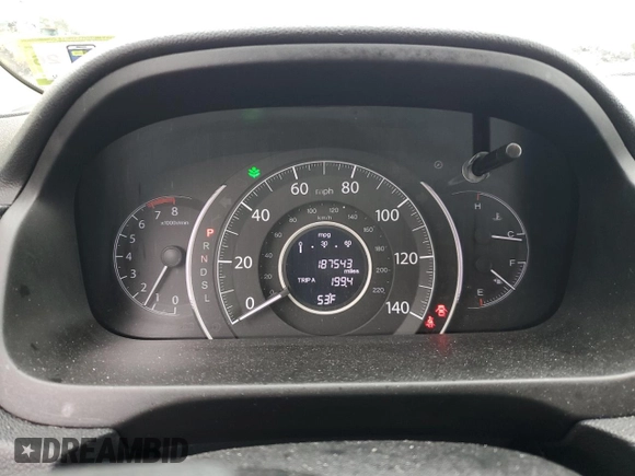 2016 Honda CR-V EX z VIN 5J6RM4H58GL109571, wystawiony jako Copart lot #57331965 z przebiegiem 187 543 mil mil oraz Szkoda całkowita • Salvage title. Historia ofert i sprzedaży dostępna na DreamBid. Obrazek 9.