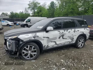 2021 Hyundai Palisade SEL z VIN KM8R4DHE2MU264253, wystawiony jako Copart lot #55565715 z przebiegiem 93 622 mil mil oraz Szkoda całkowita • Salvage title. Historia ofert i sprzedaży dostępna na DreamBid. Obrazek 1.