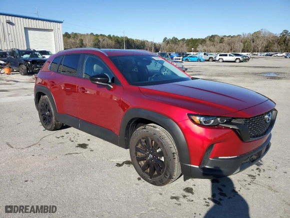 2025 Mazda CX-50 2.5 S Premium Package with VIN 7MMVABDM9SN313047, listed as a Copart auction lot 89389665 with 1,261 mi miles and Salvage Title. Bid and sale history available at carsss.com. Image 4.