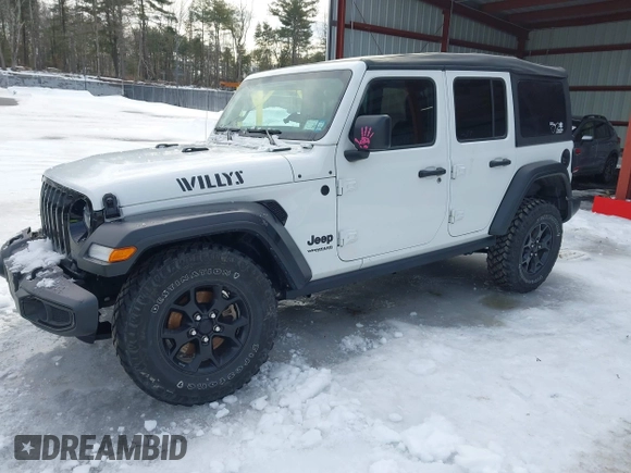 2022 Jeep Wrangler Unlimited Sport with VIN 1C4HJXDG2NW193577, listed as a IAAI auction lot 41634111 with 41,330 mi miles and . Bid and sale history available at DreamBid. Image 2.