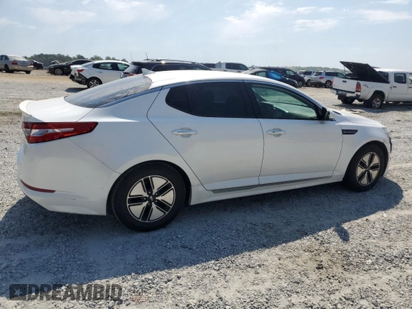 2012 Kia Optima Hybrid with VIN KNAGM4AD2C5024204, listed as a Copart auction lot 51209595 with 165,222 mi miles and Clean Title. Bid and sale history available at carsss.com. Image 3.