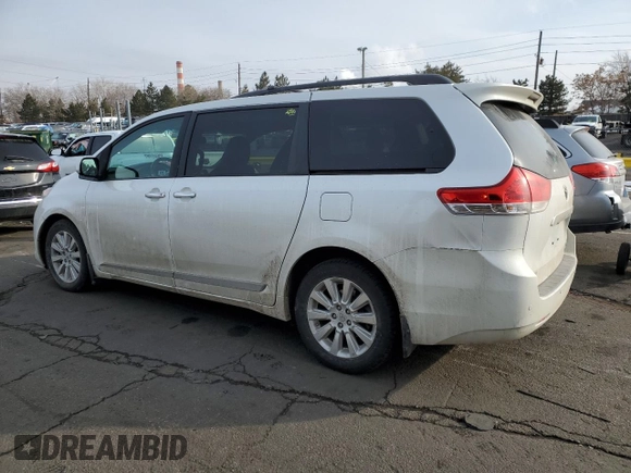 2012 Toyota Sienna XLE with VIN 5TDDK3DC2CS047193, listed as a Copart auction lot 46110715 with 152,047 mi miles and Salvage Title. Bid and sale history available at carsss.com. Image 2.