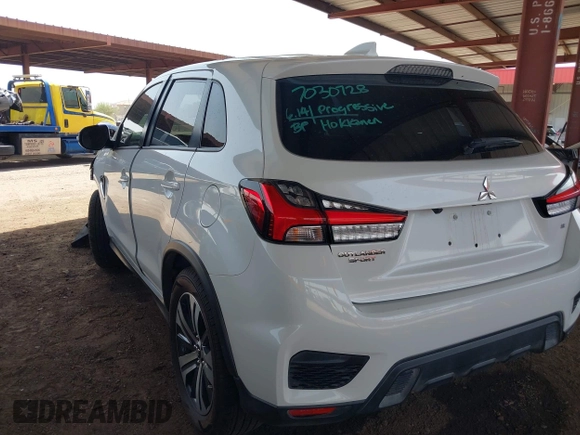 2020 Mitsubishi Outlander ES with VIN JA4AR3AU0LU007700, listed as a IAAI auction lot 42644182 with 52,596 mi miles and . Bid and sale history available at DreamBid. Image 3.