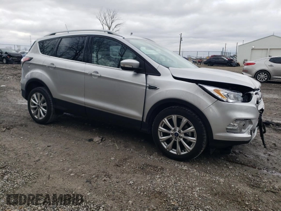 2017 Ford Escape Titanium with VIN 1FMCU0JD5HUB08102, listed as a Copart auction lot 49502525 with 45,383 mi miles and Salvage Title. Bid and sale history available at carsss.com. Image 4.