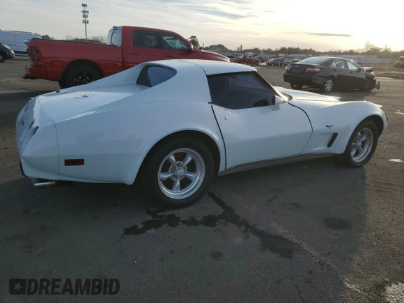 1977 Chevrolet Corvette with VIN 1237L5446940, listed as a Copart auction lot 42461375 with 47,599 mi miles and Salvage title. Bid and sale history available at DreamBid. Image 3.