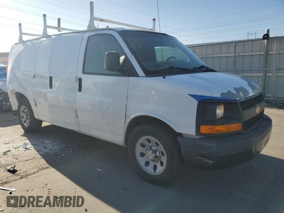 2012 Chevrolet Express Cargo with VIN 1GCSGAFX0C1101889, listed as a Copart auction lot 43868765 with 220,614 mi miles and Salvage title. Bid and sale history available at DreamBid. Image 4.