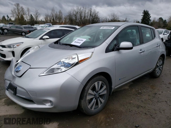 2017 Nissan LEAF SL with VIN 1N4BZ0CP0HC304470, listed as a Copart auction lot 46133353 with 51,759 mi miles. Bid and sale history available at carsss.com. Image 1.
