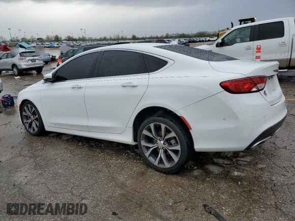 2015 Chrysler 200 C with VIN 1C3CCCCG9FN509616, listed as a Copart auction lot 51750365 with 55,874 mi miles and Salvage Title. Bid and sale history available at carsss.com. Image 2.