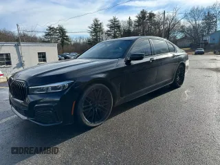 2021 BMW 7 Series 750i xDrive with VIN WBA7U2C03MCF23642, listed as a Copart auction lot 87432184 with 80,799 mi miles and Clean Title. Bid and sale history available at carsss.com. Image 1.