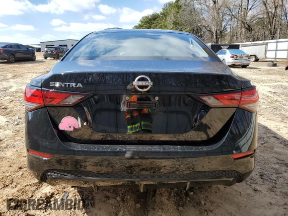 2025 Nissan Sentra S with VIN 3N1AB8BV2SY249854, listed as a Copart auction lot 45282355 with 4,124 mi miles and Salvage Title. Bid and sale history available at DreamBid. Image 6.