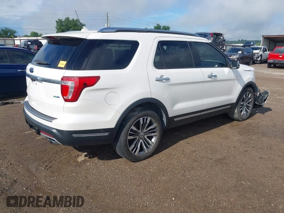 2018 Ford Explorer Platinum with VIN 1FM5K8HT1JGB05258, listed as a IAAI auction lot 42431183 with 73,449 mi miles and . Bid and sale history available at DreamBid. Image 4.