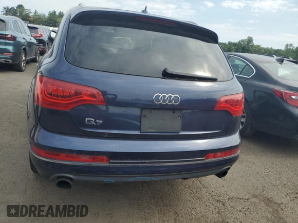 2013 Audi Q7 Premium Plus with VIN WA1LGAFE3DD016008, listed as a Copart auction lot 60279605 with 99,266 mi miles and Salvage title. Bid and sale history available at DreamBid. Image 6.
