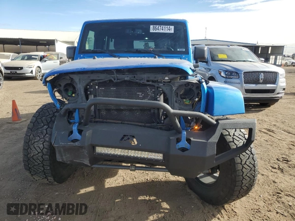 2015 Jeep Wrangler Unlimited Altitude with VIN 1C4BJWEG1FL514848, listed as a Copart auction lot 86474114 with 84,349 mi miles and Salvage title. Bid and sale history available at DreamBid. Image 5.