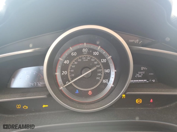 2015 Mazda Mazda3 i Touring with VIN 3MZBM1L72FM178491, listed as a Copart auction lot 48608725 with 74,772 mi miles and Salvage Title. Bid and sale history available at carsss.com. Image 9.