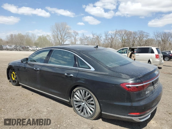 2019 Audi A8 z VIN WAU8DAF85KN008608, wystawiony jako Copart lot #52874055 z przebiegiem 35 277 mil mil oraz Szkoda całkowita • Salvage title. Historia ofert i sprzedaży dostępna na DreamBid. Obrazek 2.