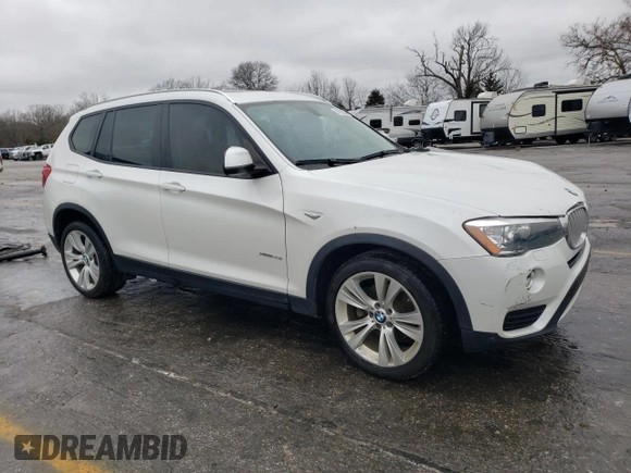 2016 BMW X3 xDrive28i with VIN 5UXWX9C58G0D63675, listed as a Copart auction lot 86893554 with 91,722 mi miles and Salvage Title. Bid and sale history available at carsss.com. Image 4.