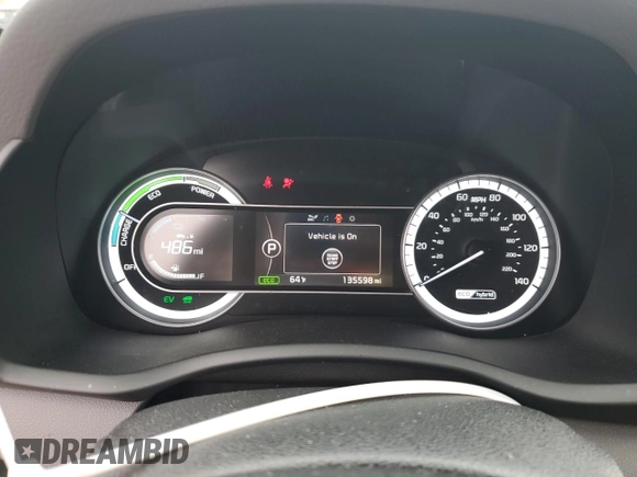 2018 Kia Niro LX with VIN KNDCB3LC1J5153943, listed as a Copart auction lot 49508495 with 135,598 mi miles and Salvage Title. Bid and sale history available at carsss.com. Image 9.