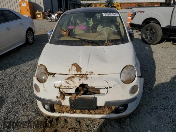 2015 FIAT 500 Lounge with VIN 3C3CFFCR5FT509056, listed as a Copart auction lot 75990524 with Not provided miles and Salvage title. Bid and sale history available at DreamBid. Image 5.
