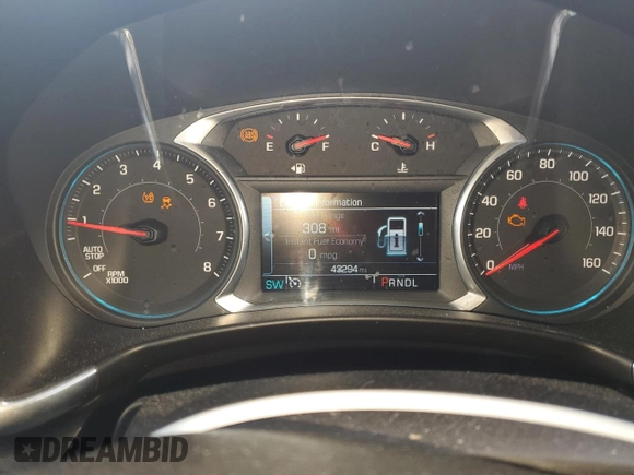 2018 Chevrolet Equinox Premier with VIN 2GNAXVEV7J6229020, listed as a Copart auction lot 46920515 with 43,294 mi miles and Salvage Title. Bid and sale history available at DreamBid. Image 9.