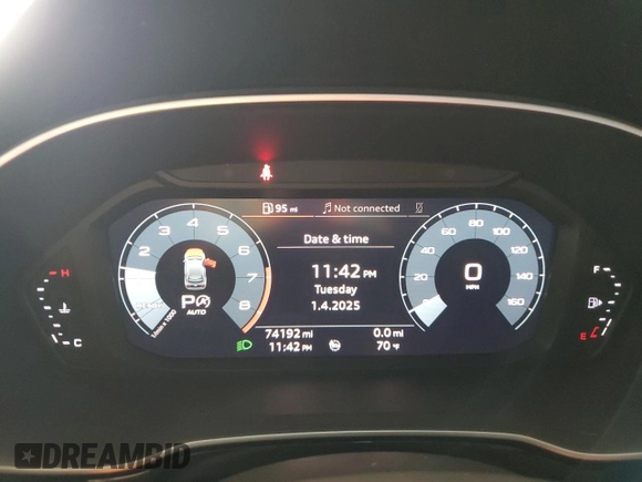 2020 Audi Q3 Premium with VIN WA1AECF34L1034797, listed as a Copart auction lot 51096385 with 74,192 mi miles and Salvage title. Bid and sale history available at DreamBid. Image 9.