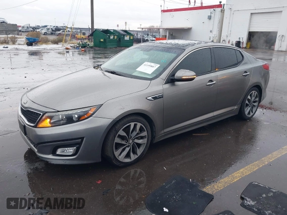2015 Kia Optima SX Turbo with VIN 5XXGR4A66FG361755, listed as a IAAI auction lot 41199887 with 114,179 mi miles. Bid and sale history available at carsss.com. Image 17.