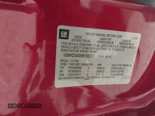 2009 Chevrolet Tahoe LTZ z VIN 1GNFC33009R156277, wystawiony jako IAAI lot #42355407 z przebiegiem 282 012 mil mil oraz . Historia ofert i sprzedaży dostępna na DreamBid. Obrazek 9.