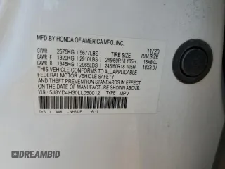 2020 Acura MDX z VIN 5J8YD4H30LL050012, wystawiony jako Copart lot #54623845 z przebiegiem 74 060 mil mil oraz Szkoda całkowita • Salvage title. Historia ofert i sprzedaży dostępna na DreamBid. Obrazek 13.