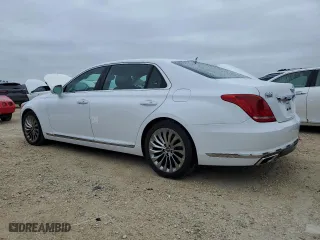 2019 Genesis G90 3.3T Premium with VIN KMHG34JA3KU052606, listed as a Copart auction lot 74087844 with 12,831 mi miles and Non Repairable. Bid and sale history available at carsss.com. Image 2.