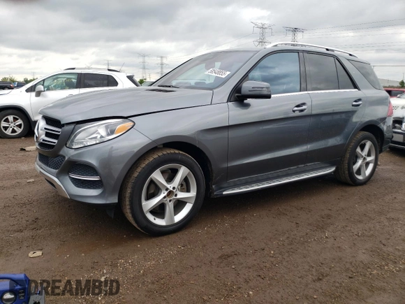 2017 Mercedes-Benz GLE 350 with VIN 4JGDA5HB7HA976621, listed as a Copart auction lot 58548855 with 55,591 mi miles and Salvage title. Bid and sale history available at DreamBid. Image 1.