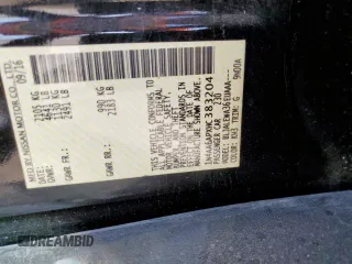 2017 Nissan Maxima S with VIN 1N4AA6APXHC383204, listed as a Copart auction lot 58152265 with 119,921 mi miles and Salvage title. Bid and sale history available at DreamBid. Image 12.