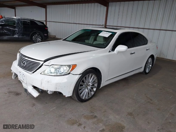 2007 Lexus LS 460 with VIN JTHBL46F675043188, listed as a IAAI auction lot 41933664 with 75,026 mi miles. Bid and sale history available at carsss.com. Image 2.