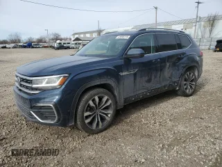 2021 Volkswagen Atlas SEL Premium R-Line with VIN 1V2FR2CA1MC537446, listed as a Copart auction lot 42695215 with 53,537 mi miles and Non repairable. Bid and sale history available at DreamBid. Image 1.