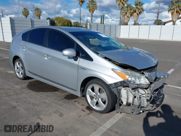 2012 Toyota Prius One with VIN JTDKN3DU9C5430075, listed as a IAAI auction lot 41791548 with 248,320 mi miles. Bid and sale history available at carsss.com. Image 1.