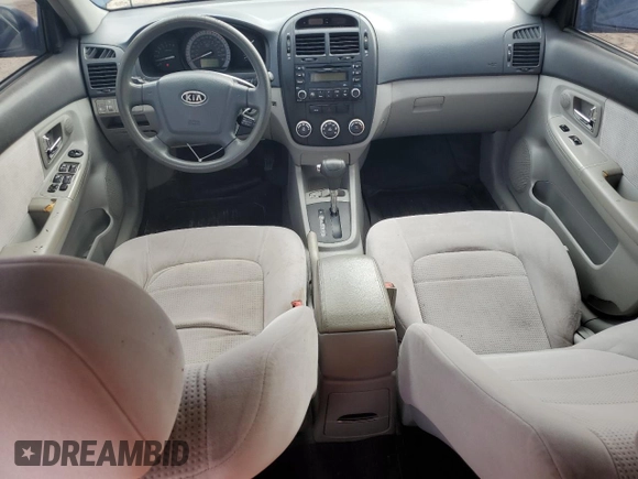 2007 Kia Spectra EX with VIN KNAFE121675438264, listed as a Copart auction lot 75255394 with 173,102 mi miles and Salvage Title. Bid and sale history available at carsss.com. Image 8.
