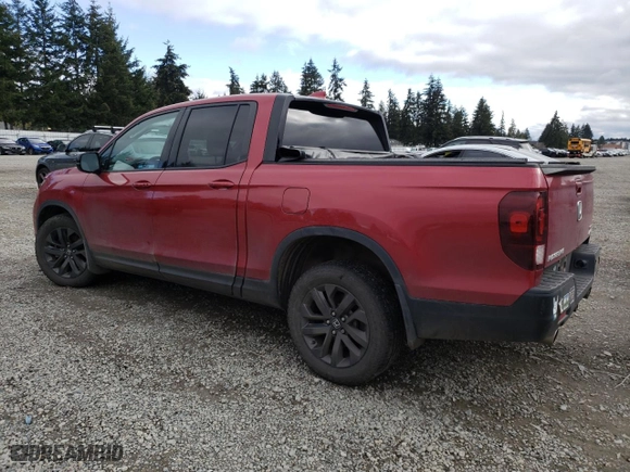 2021 Honda Ridgeline Sport with VIN 5FPYK3F13MB008011, listed as a Copart auction lot 47139165 with 21,945 mi miles and Salvage Title. Bid and sale history available at carsss.com. Image 2.