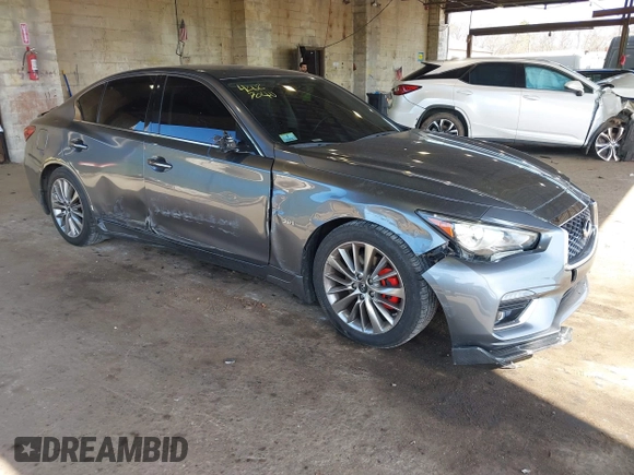 2018 Infiniti Q50 Luxe with VIN JN1EV7AP6JM363783, listed as a IAAI auction lot 42027040 with 41,020 mi miles and . Bid and sale history available at DreamBid. Image 1.