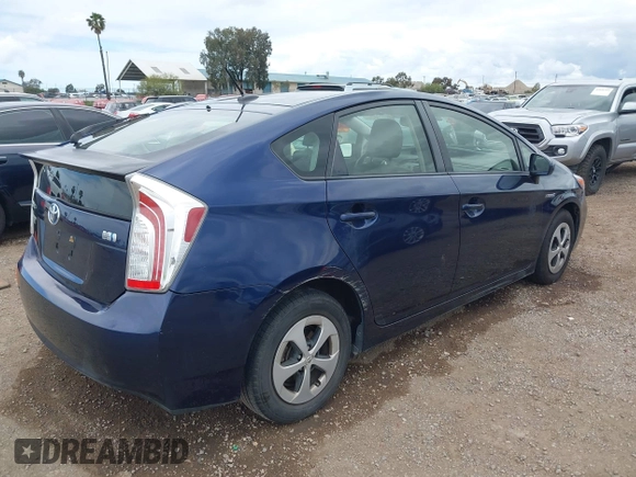 2013 Toyota Prius One with VIN JTDKN3DU4D1724816, listed as a IAAI auction lot 42052277 with 68,755 mi miles and . Bid and sale history available at DreamBid. Image 4.