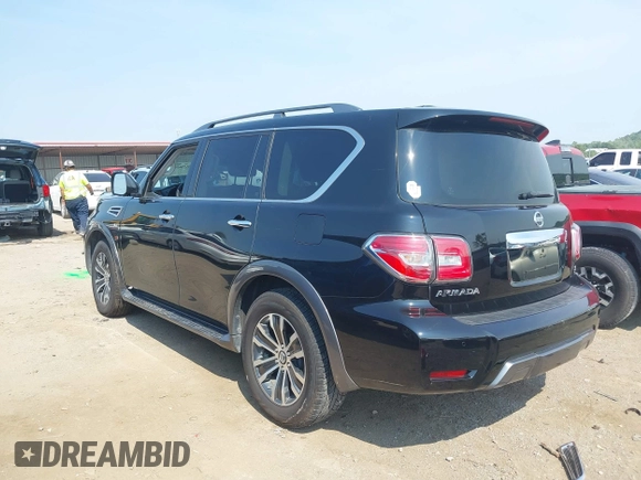 2020 Nissan Armada SL with VIN JN8AY2NC4L9621029, listed as a IAAI auction lot 40178692 with 80,867 mi miles. Bid and sale history available at carsss.com. Image 3.
