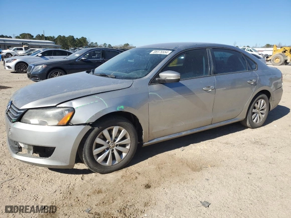 2014 Volkswagen Passat Wolfsburg Ed with VIN 1VWAS7A30EC074232, listed as a Copart auction lot 86975554 with 197,060 mi miles and Salvage Title. Bid and sale history available at carsss.com. Image 1.