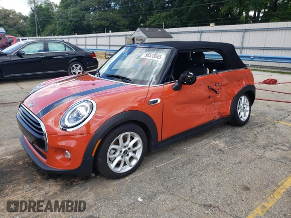 2019 MINI Convertible Cooper z VIN WMWWG5C56K3F79281, wystawiony jako Copart lot #56523045 z przebiegiem 15 078 mil mil oraz Szkoda całkowita • Salvage title. Historia ofert i sprzedaży dostępna na DreamBid. Obrazek 1.