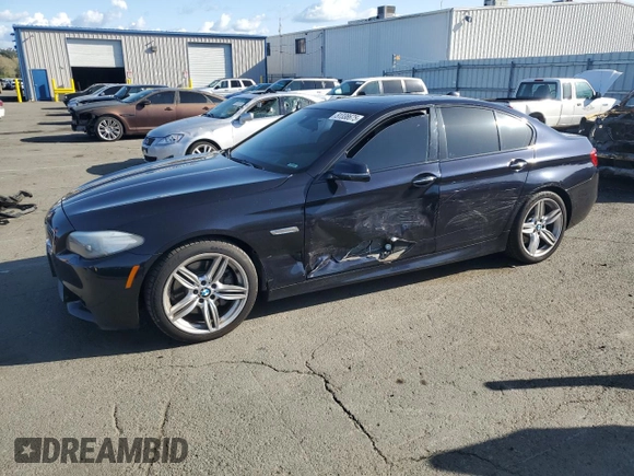 2015 BMW 5 Series 535i with VIN WBA5B1C5XFG127381, listed as a Copart auction lot 51338675 with 123,596 mi miles and Salvage Title. Bid and sale history available at carsss.com. Image 1.