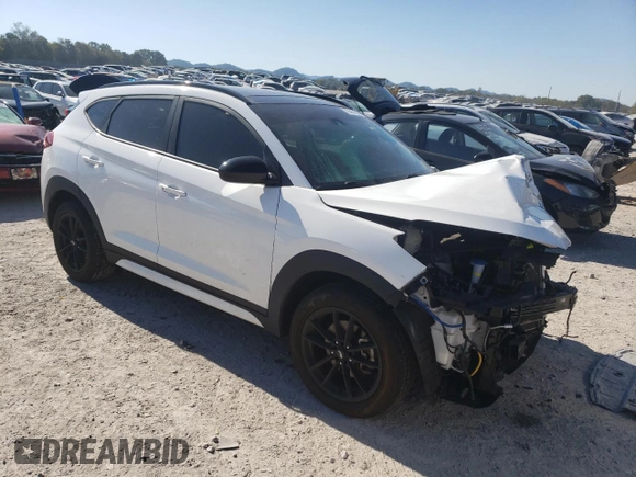 2019 Hyundai Tucson Night with VIN KM8J33AL2KU940703, listed as a Copart auction lot 76443654 with 54,267 mi miles and Salvage Title. Bid and sale history available at carsss.com. Image 4.