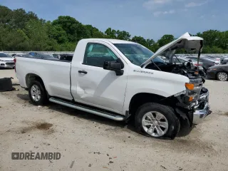 2024 Chevrolet Silverado 1500 Work Truck with VIN 3GCNAAED8RG343555, listed as a Copart auction lot 54071185 with 0 mi miles and Salvage Title. Bid and sale history available at carsss.com. Image 4.