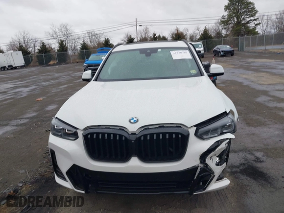 2024 BMW X3 xDrive30i with VIN 5UX53DP00R9W05606, listed as a IAAI auction lot 41730750 with 28,781 mi miles and . Bid and sale history available at DreamBid. Image 12.