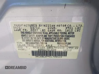 2012 Nissan Sentra S with VIN 3N1AB6AP9CL720114, listed as a IAAI auction lot 42730343 with 144,919 mi miles and . Bid and sale history available at DreamBid. Image 9.