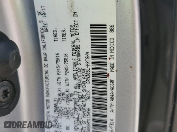 2017 Toyota Tacoma SR5 z VIN 3TMCZ5ANXHM115496, wystawiony jako Copart lot #49226775 z przebiegiem 77 865 mil mil oraz Szkoda całkowita • Salvage title. Historia ofert i sprzedaży dostępna na DreamBid. Obrazek 12.