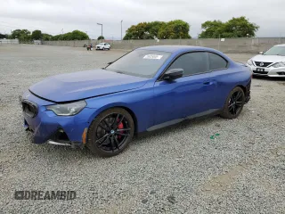 2024 BMW 2 Series M240i with VIN 3MW43CM09R8E60729, listed as a Copart auction lot 59928005 with 33,434 mi miles and Salvage title. Bid and sale history available at DreamBid. Image 1.