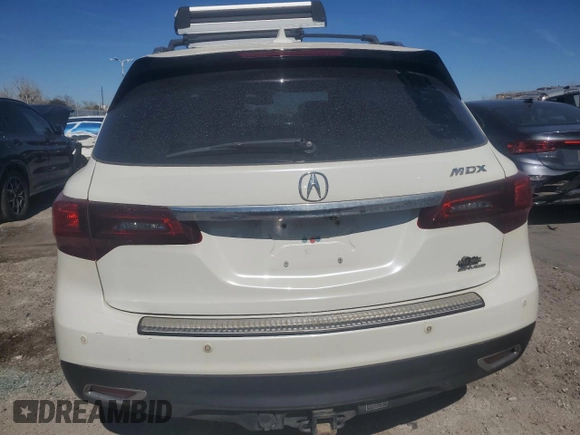 2015 Acura MDX Advance/Entertainment Pkg with VIN 5FRYD4H87FB023244, listed as a Copart auction lot 50199235 with 167,827 mi miles and Salvage Title. Bid and sale history available at carsss.com. Image 6.