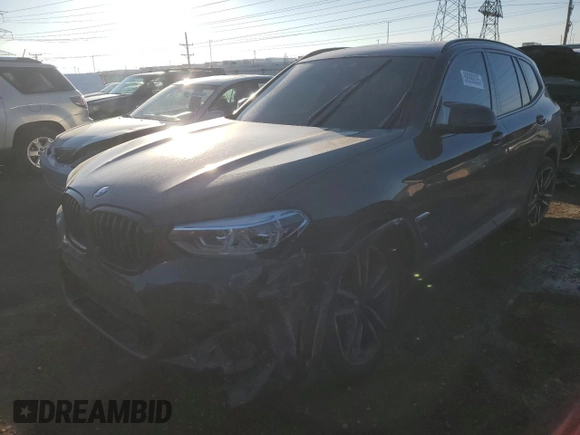 2020 BMW X3 M Competition with VIN 5YMTS0C06LLA57870, listed as a Copart auction lot 88990635 with Not Provided miles and Salvage Title. Bid and sale history available at carsss.com. Image 1.