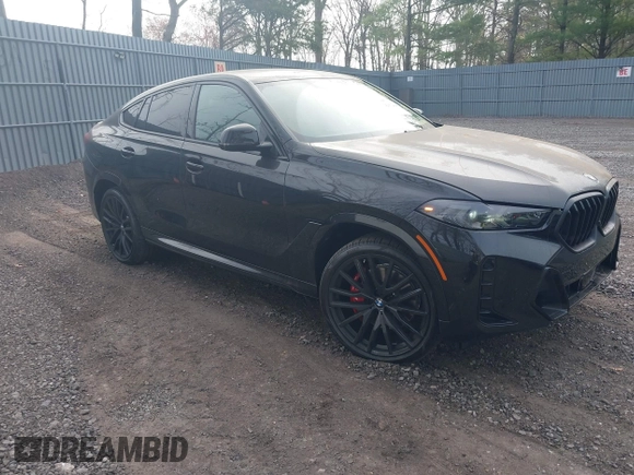 2025 BMW X6 xDrive40i with VIN 5UX33EX09S9Y89594, listed as a IAAI auction lot 42072438 with 460 mi miles and . Bid and sale history available at DreamBid. Image 1.